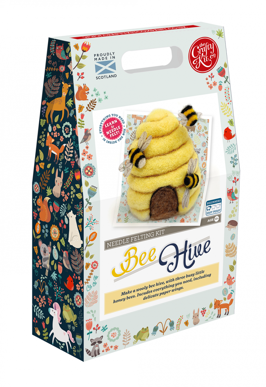 The Crafty Kit Company's Bee Hive Needle Felting Kit - boxed product